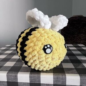 Crochet Amigurumi Plush Bumblebee  by Petunias Plushie Patch- Yellow and Bla